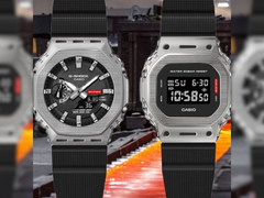 A képen a Casio G-Shock GM-2100M-1JF (balra) és a GM-5600M-1JF (jobbra). (Kép forrása: @geesgshock az Instagramon)