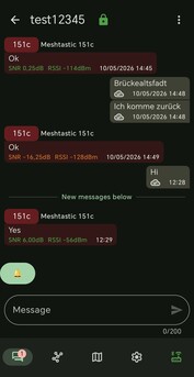 A Meshtastic alkalmazás lényegében úgy működik, mint egy messenger