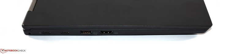 Left-hand side: USB 3.1 Gen 1 Type-C x2, USB 3.0 Type-A, HDMI