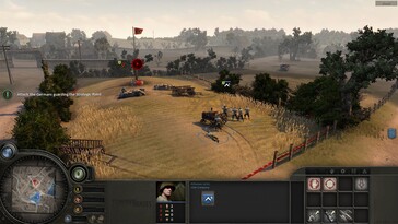A képen: Játékmenet-képernyőkép a Company of Heroes című játékból.