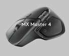 MX Master 4S teaser videó képernyőkép, amely a fekete MX Master 4 egeret mutatja