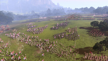 Egy kép, amely egy hadsereget ábrázol a Total War: Three Kingdoms játékban.