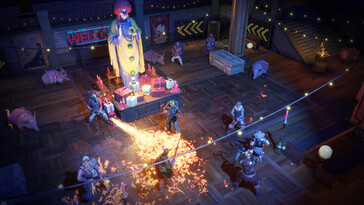Egy kép, amely a Wasteland 3 több ellenség elleni csatát mutatja.