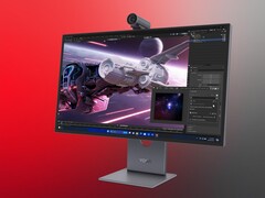 Lenovo Yoga Pro 27UD-10 4K OLED monitor előlapja szögből (Kép forrása: Lenovo PR)
