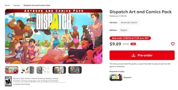 Dispatch Art and Comics Pack a Nintendo of America eShopon cenzúrával (Kép forrása: screenshot, Nintendo of America)