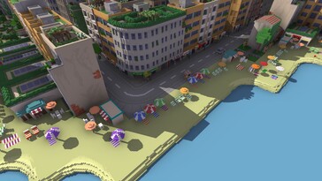 A képen: Játékmenet-képernyőkép az Urbek City Builder játékból.