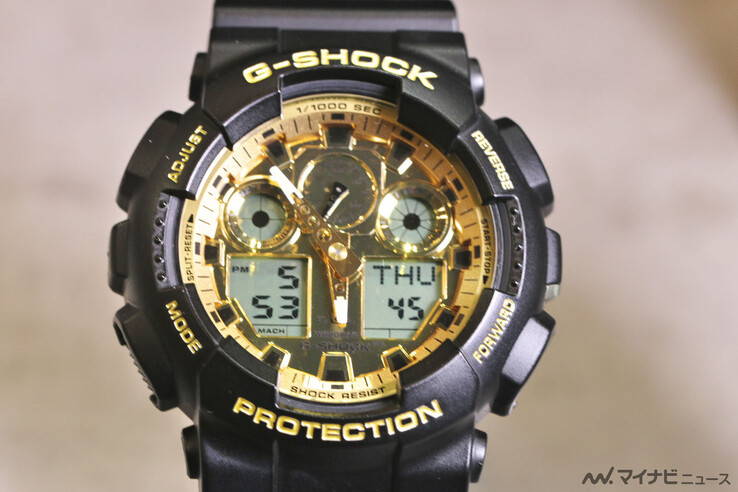 A Casio G-Shock GA-100GGB-1A9 óra. (Kép forrása: MyNavi News)