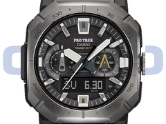 A Casio Pro Trek PRW-B1000-1 (a képen) sötétszürke, rozsdamentes acélból készült lünettával és fekete, ezüst ékezetekkel díszített előlappal rendelkezik. (Kép forrása: Casio - Szerkesztett)