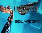 Final Fantasy 7 Remake logó a The Game Awards szobor mellett (Kép forrása: The Game Awards, Square Enix szerkesztéssel)