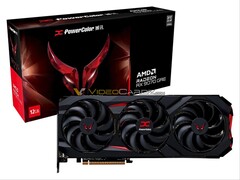 A PowerColor Red Devil Radeon RX 9070 GRE várhatóan ugyanolyan hűtőkialakítással rendelkezik majd, mint a többi Red Devil kártya. (Kép forrása: Videocardz) 