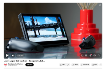 Új, újratervezett YouTube videólejátszó felhasználói felület (Kép forrása: Kristen Spradlin / Notebookcheck)