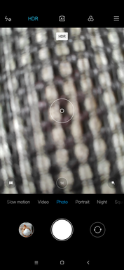 Default camera app viewfinder