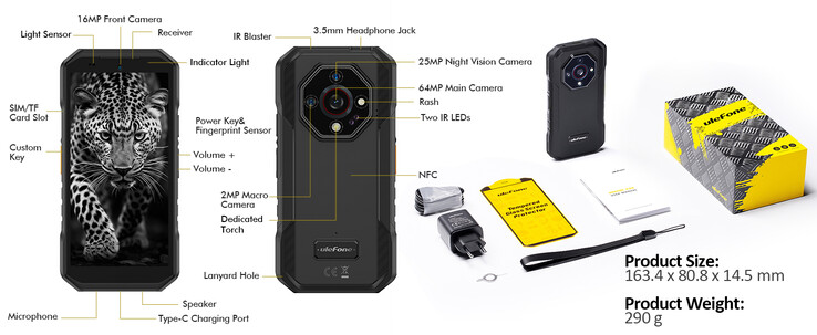 A telefon egy további testreszabható gombbal rendelkezik (Kép forrása: Ulefone)