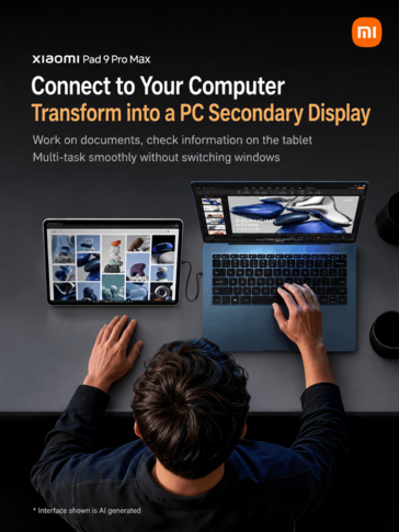 Xiaomi Pad 9 Pro Max másodlagos PC-képernyővel
