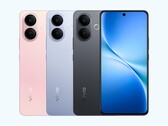 A Vivo V60 Lite 5G a három elérhető színben - Vitális rózsaszín, Titánköd kék és Sugárzó éjszakai fekete (Kép forrása: Vivo)