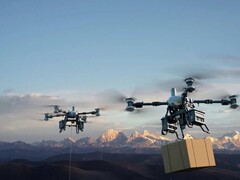 FlyCart 100: Drón nehéz rakományokhoz. (Kép forrása: DJI)