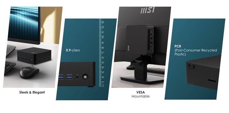 Az MSI Cubi Z mini PC egy apró, 0,9 literes házzal rendelkezik. (Kép forrása: MSI)