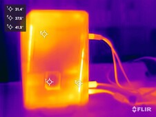 Asus ROG NUC 15 during stress test (right side)