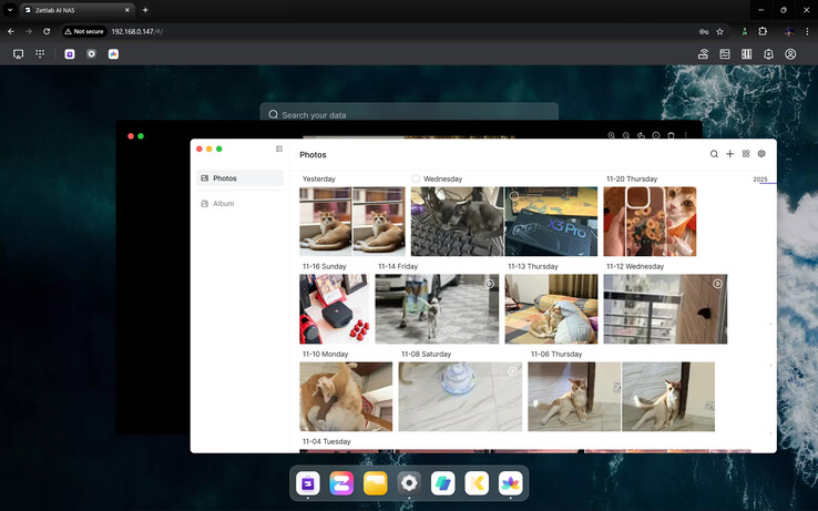A mentett adathordozók elérése a webes felületről