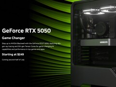 Nvidia RTX 5050 asztali GPU hivatalos promóciós kép. (Kép forrása: Nvidia)