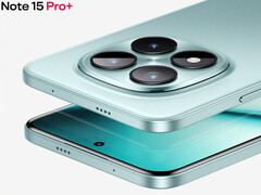 Redmi Note a 15 Pro+ kialakítása nagyon hasonlít elődjéhez. A képen: egy promóciós kép a telefonról. (Kép forrása: Xiaomi)