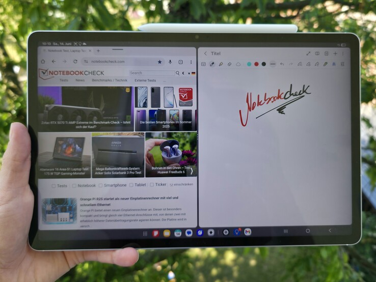 Samsung Galaxy Tab S10 FE Plus felülvizsgálat. (Kép forrása: Marcus Herbrich)