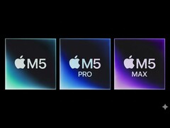 A Apple M5, M5 Pro és M5 Max chipek művészi ábrázolása. (Kép forrása: Apple, szerkesztve Gemini segítségével)