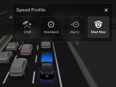 Az új Tesla FSD 14 Mad Max üzemmód. (Kép forrása: Sawyer Merritt/X)