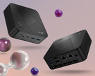 A Ryzen AI 9 465 processzorral szerelt Revo Box elegáns fekete házat kapott. A képen: a mini PC-t különböző szögekből bemutató promóciós fotó.