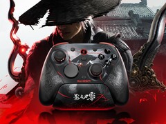 A GameSir G7 Pro 8K PC Phantom Blade Zero kiadás vörös szálak sötétben világítanak.