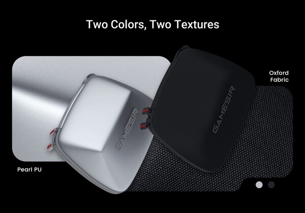 A GameSir G7 Pro hordtáska két színben kapható, különböző anyagokból. (Kép forrása: GameSir)