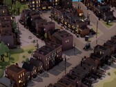 Egy kép, amely több épületet mutat a City of Gangstersben, amely most 80%-os kedvezménnyel kapható a Steamen.