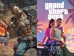 A Borderlands 4 (balra) szeptember 12-én jelenik meg, a GTA 6 (jobbra) pedig még nem rendelkezik pontos megjelenési dátummal. (Kép forrása: Steam és Take-Two, szerk.)