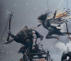 Kratos a God of War Ragnarökben elhárítja a gyászoló, feldühödött Freyát. (Kép forrása: PlayStation)