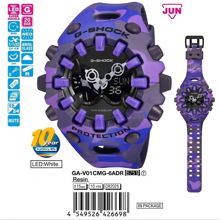 A Casio G-Shock GA-V01CMG-6A óra