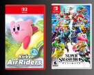 Kirby Air Riders doboz mockup a Super Smash Bros. Ultimate dobozával (Kép forrása: Playasia, Nintendo of America)