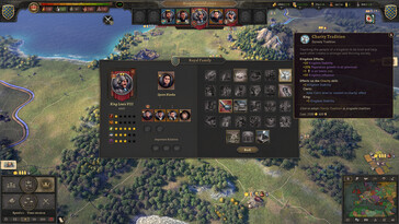A Knights of Honor II: Sovereign játék felületét bemutató kép.