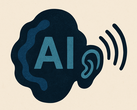 Absztrakt illusztráció, amely a mesterséges intelligencia alapú hallási technológiát szimbolizálja (Kép forrása: OpenAI/DALL-E)