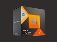 Az AMD Ryzen 7 7000 sorozatú X3D CPU kiskereskedelmi csomagolásának renderelése