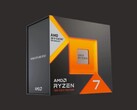 Az AMD Ryzen 7 7000 sorozatú X3D CPU kiskereskedelmi csomagolásának renderelése
