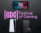 GDC banner Switch 2, PS5 és Xbox konzolokkal látható (Kép forrása: GDC, Nintendo, Sony PlayStation, Xbox Gaming szerkesztéssel)