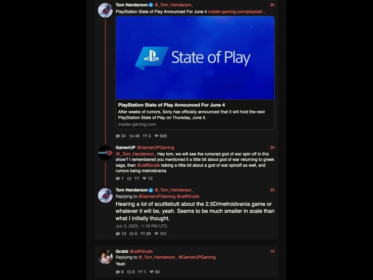 Tom Henderson és Jeff Grubb a God of War spinoff játékkal kapcsolatos megjegyzésre válaszolva. (Kép forrása: Xcancel)