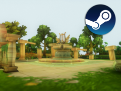 A GodsArena Online-ban rengeteg harcos található, akik egyedi képességekkel és passzív tulajdonságokkal rendelkeznek. A képen - a játék grafikája a Steam logójával felülre helyezve. (Kép forrása: Steam)