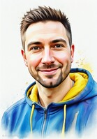 Portrait Studio AI "Watercolor" módban készített kép.