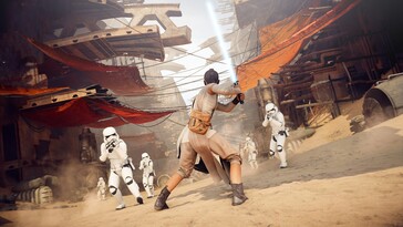 Rey a Star Wars Battlefront 2: Celebration Editionben (Kép forrása: Steam)