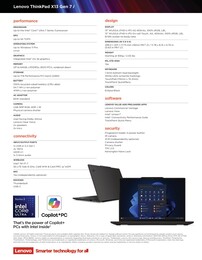 Műszaki adatok Lenovo ThinkPad X13 G7 Intel.
