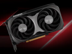 A Radeon RX 9060 művészi renderelése. (Kép forrása: AMD - szerkesztett)