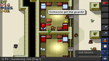 A képen: Játékmenet-képernyőkép a The Escapists című játékból.