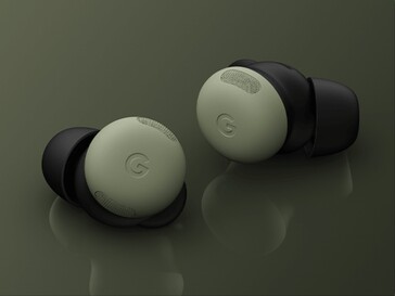 Pixel Buds 2 Pro, mohazöld színben.