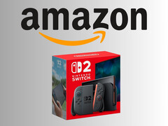 Nintendo Switch 2 az Amazon logóval a konzol felett (Kép forrása: Amazon.com szerkesztéssel)